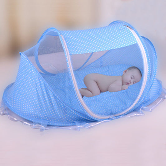 Foldable Baby Mesh Net with Mat and Pillow
