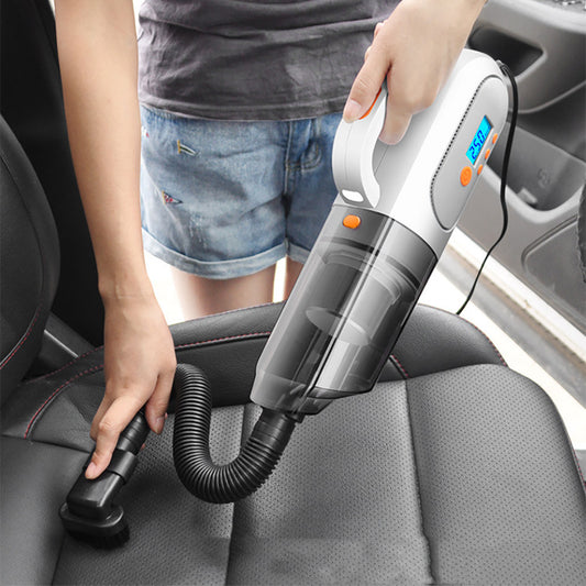 12 V Car Vacuum Cleaner with Digital Display and Attachments