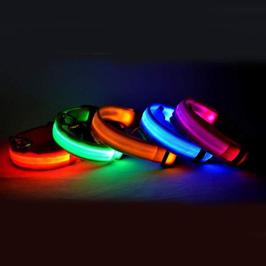 Adjustable Nylon LED Pet Collar