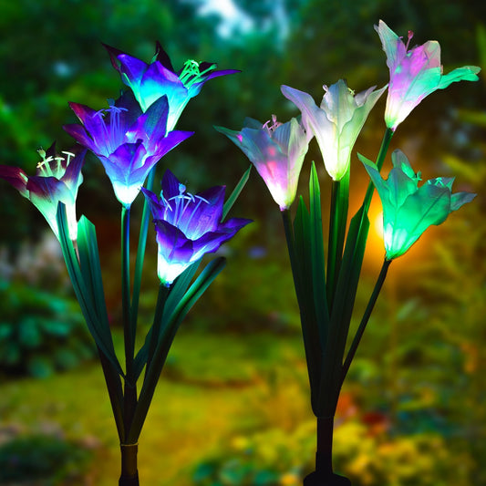 Solar Lily LED Garden Light