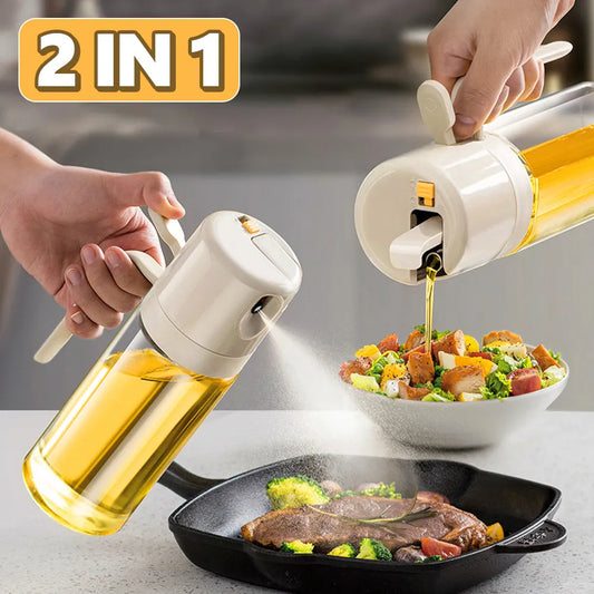 2-in-1 Glass Oil Sprayer and Dispenser