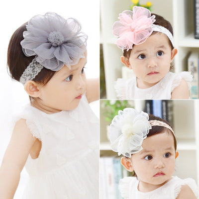 Baby Plaid Fabric Flower Headband
