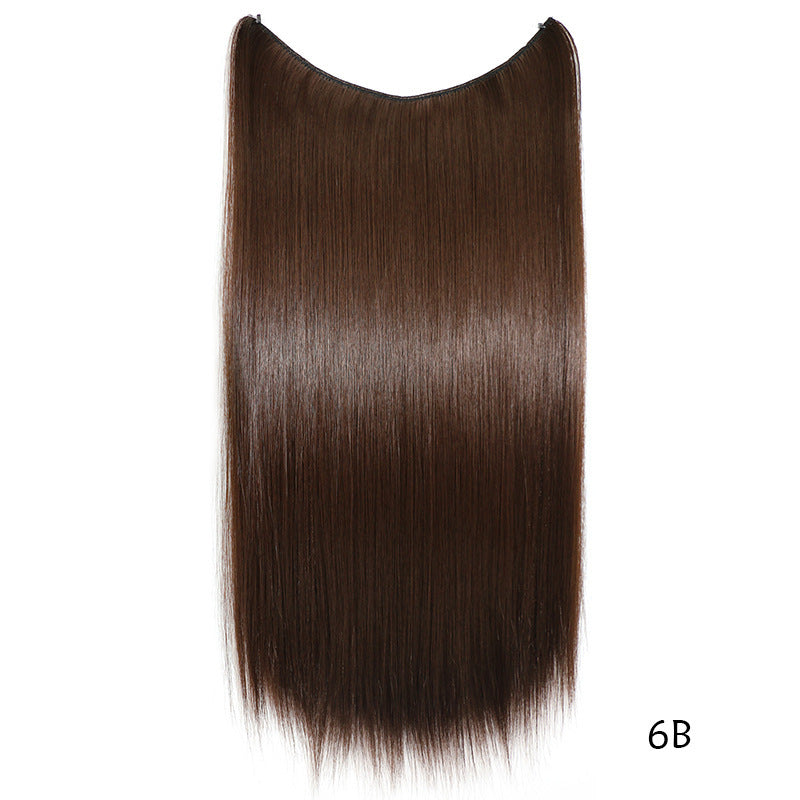 Straight Synthetic Invisible-Wire Hair Extensions – Approx. 22 in