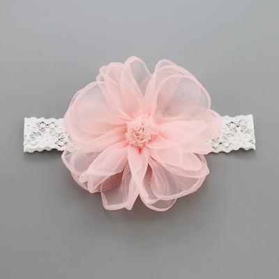 Baby Plaid Fabric Flower Headband
