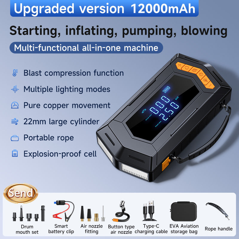 Car Jump Starter and Inflator with Storage Bag