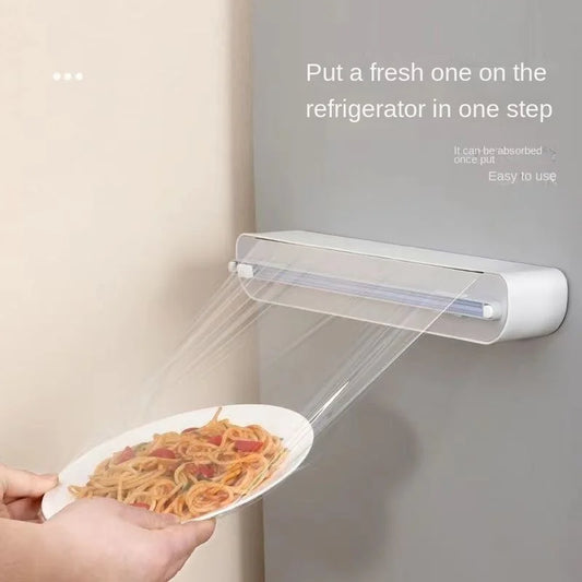 Cling Film Dispenser with Built-In Cutter