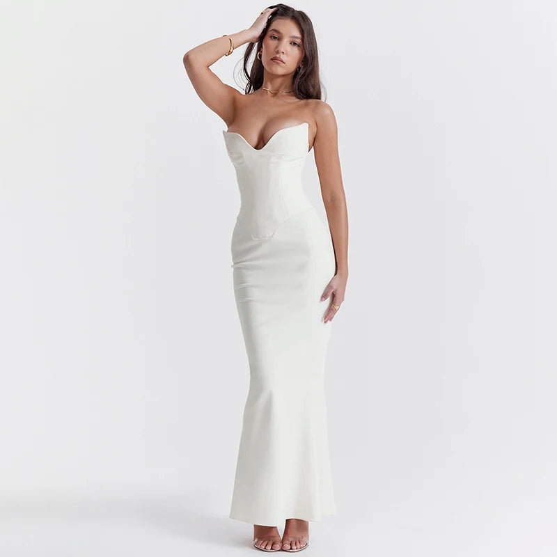 Women's Strapless Mermaid Evening Dress