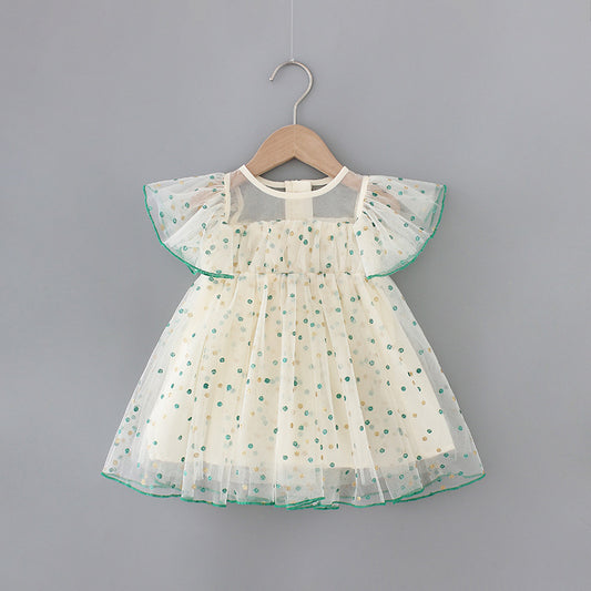 Girls' Sleeveless Cotton-Blend A-Line Dress